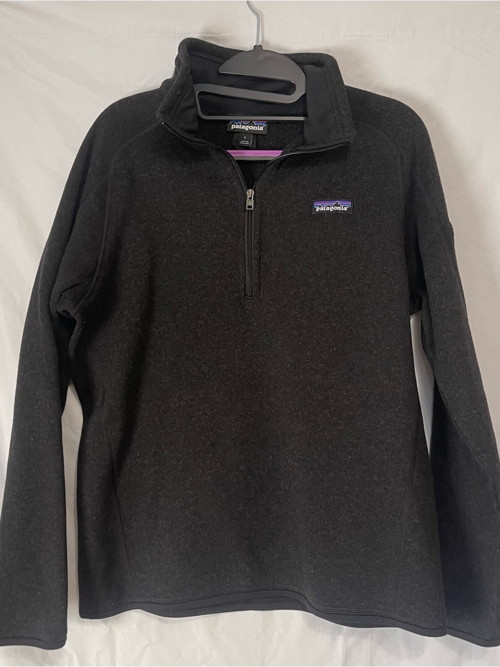 Patagonia Better Sweater 1/4 Zip Fleece Jacket Womens Small Black Pullover 25617